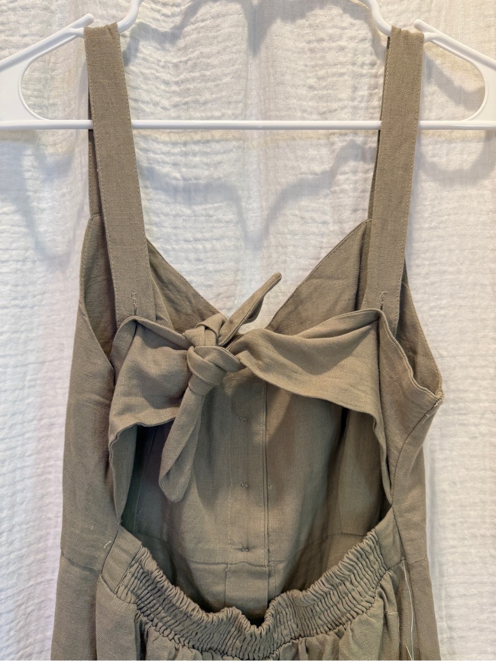 Japna 100% Linen Midi Dress Tie Back NWT - Picture 4 of 8
